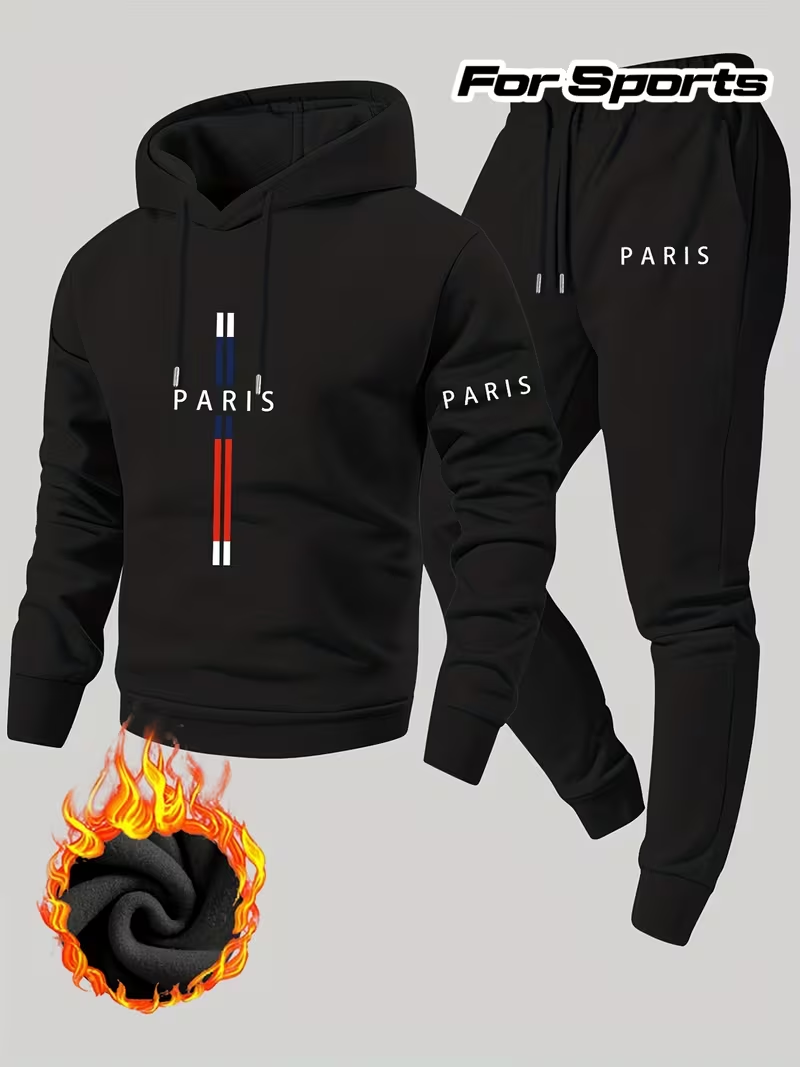 Running Gear For Winter - طقم رجالي كاجوال حضري من قطعتين: