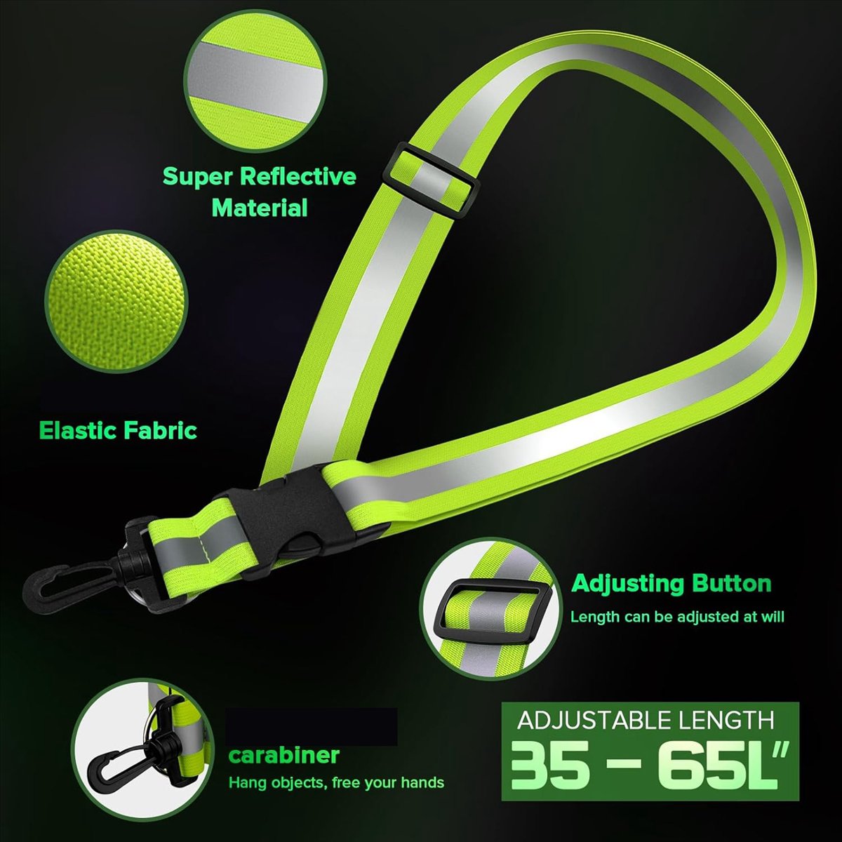 Running Gear At Night - حزام ABXY العاكس للمشي ليلاً، معدات