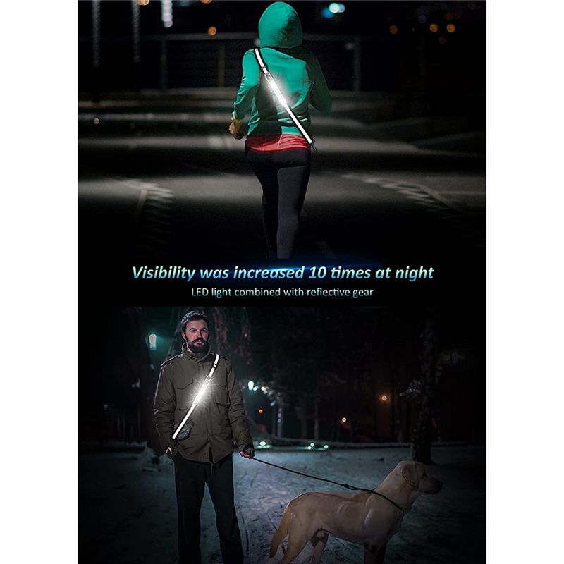 Running Gear At Night - حزام عاكس LED من ABPF، معدات
