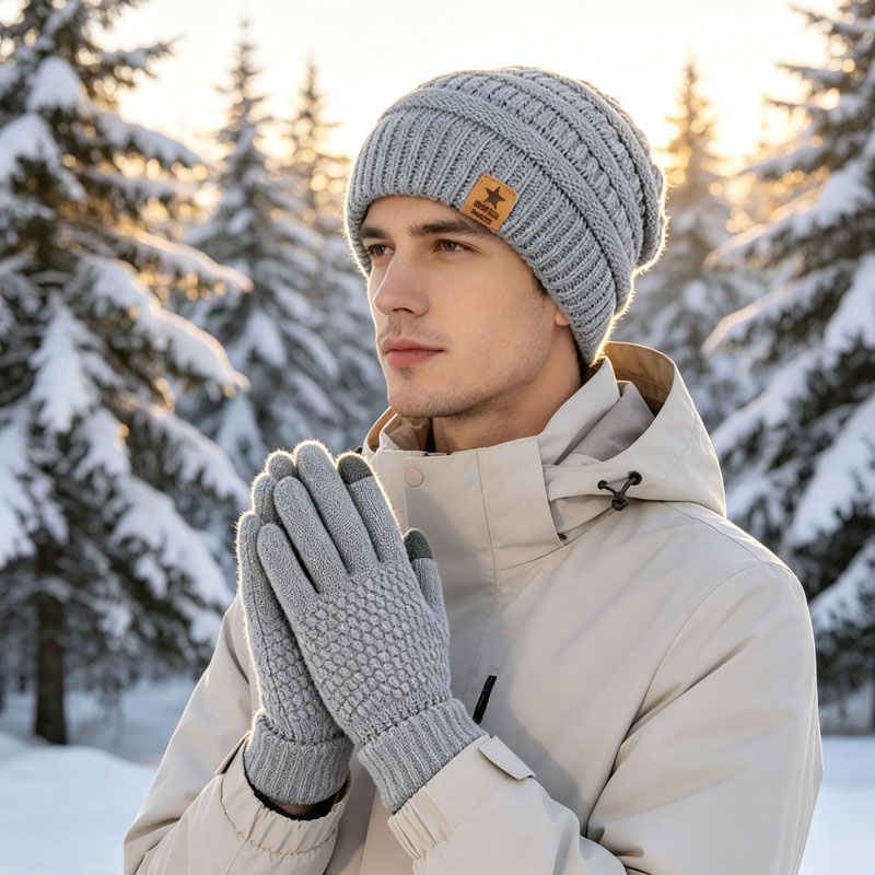 1-5 قطع من مجموعة قبعات وقفازا - مراجعة Running Gear For Winter وسعره