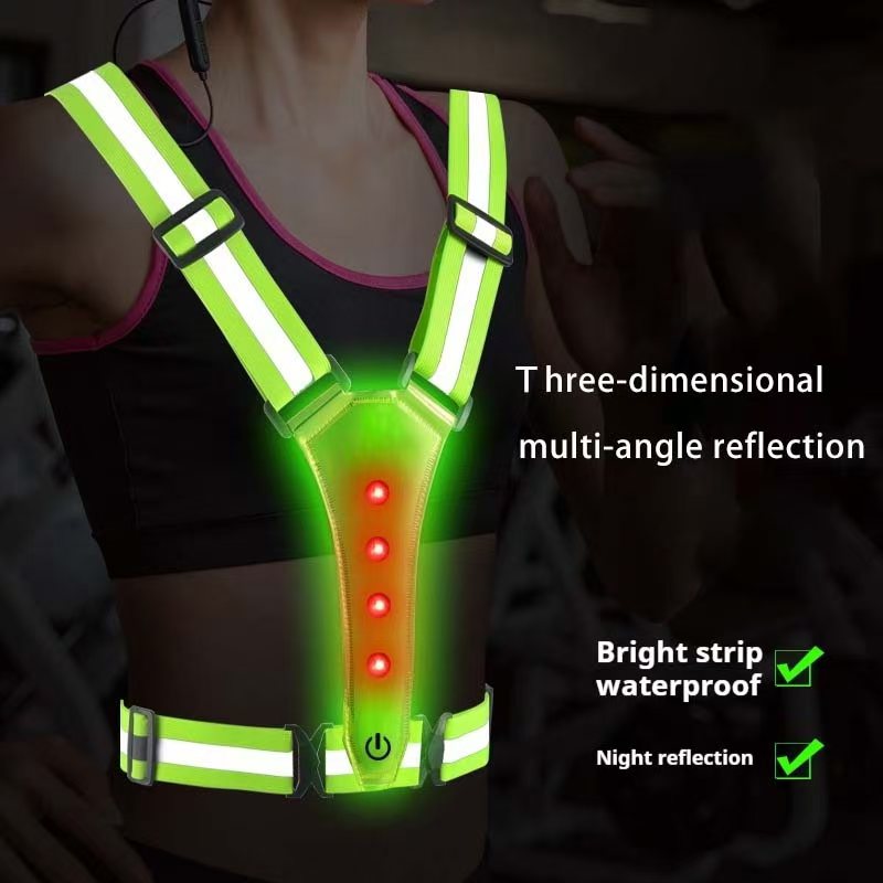 LED تشغيل سترة عاكسة متوهجة عا - مراجعة Running Gear Reflective وسعره