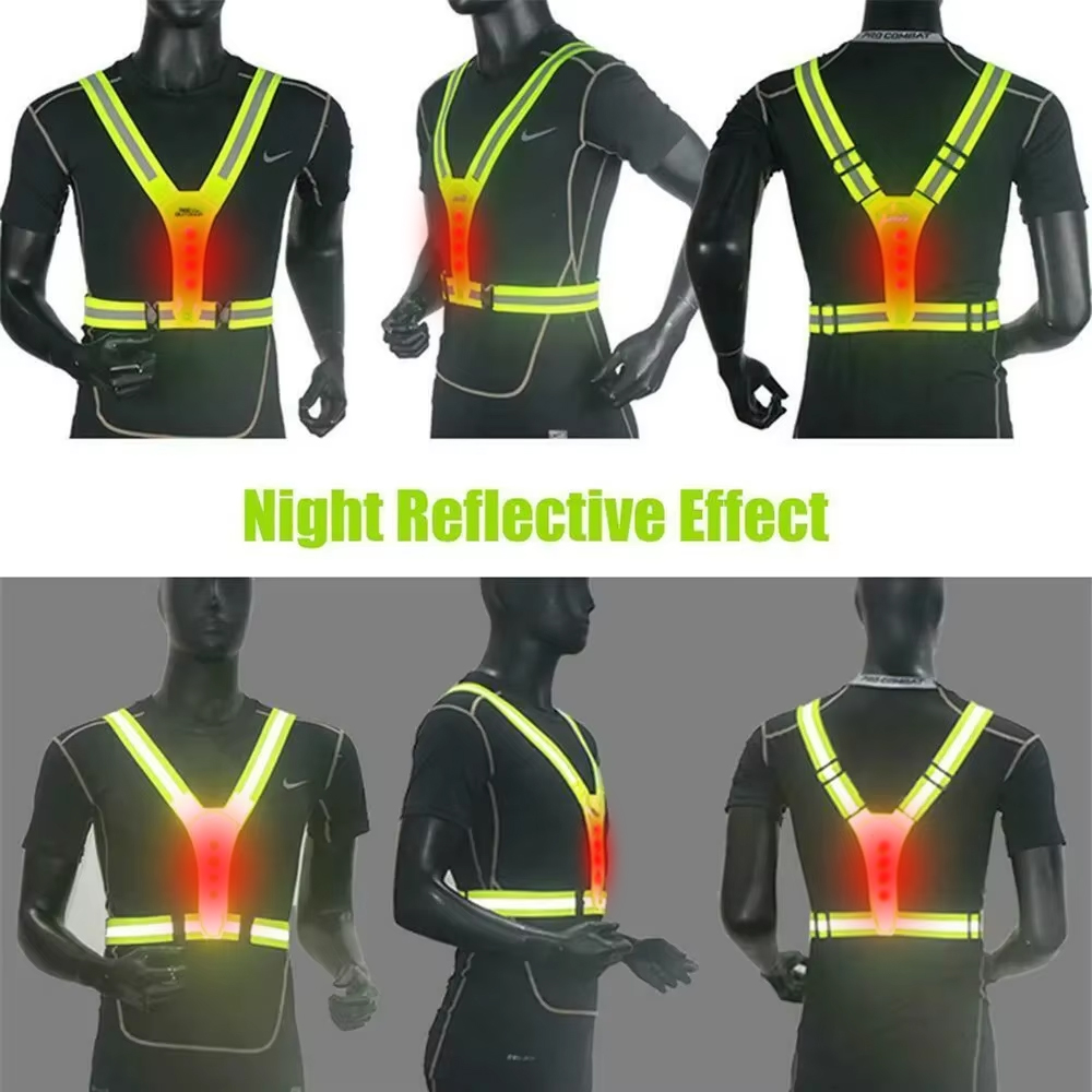 LED تشغيل سترة عاكسة متوهجة عا - مراجعة Running Gear Reflective وسعره