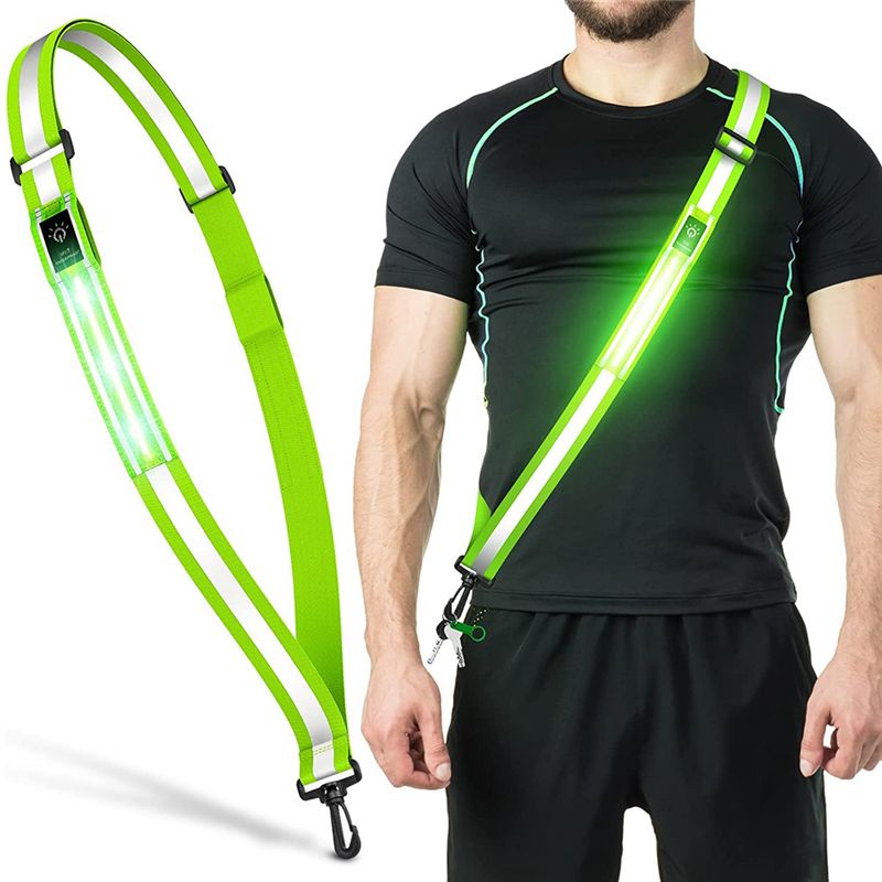 حزام عاكس LED من ABPF، معدات ا - مراجعة Running Gear At Night وسعره